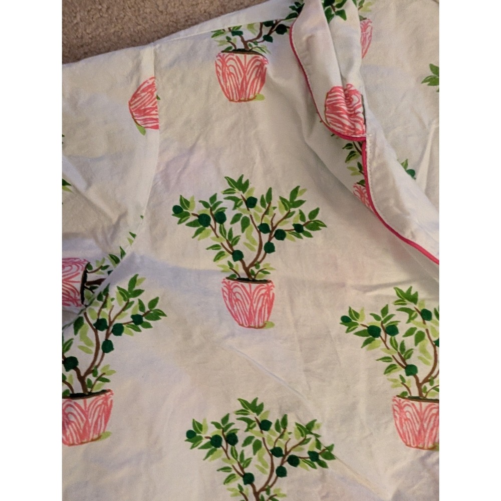 Printfresh Women's Organic Cotton Pajama Set Potted Plant Citrus Print- 2X - Picture 5 of 9